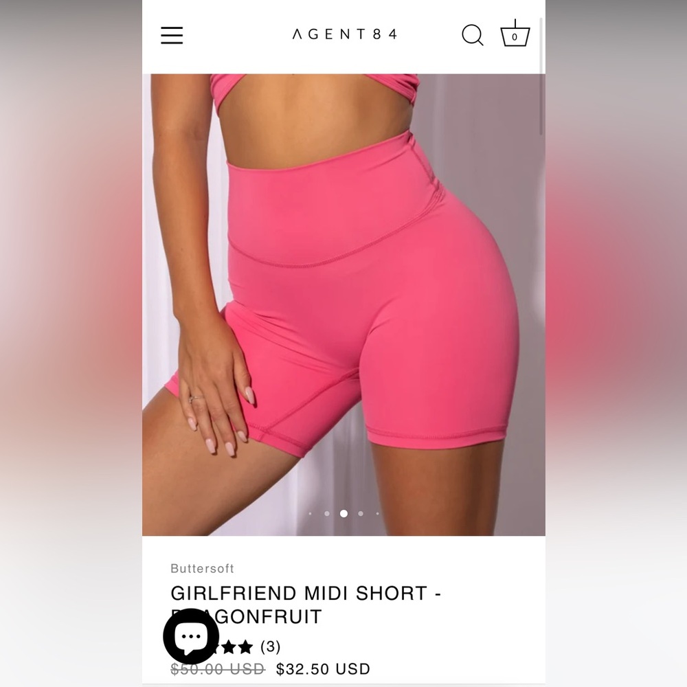 Agent84 Midi Short in Dragonfruit - Size Small